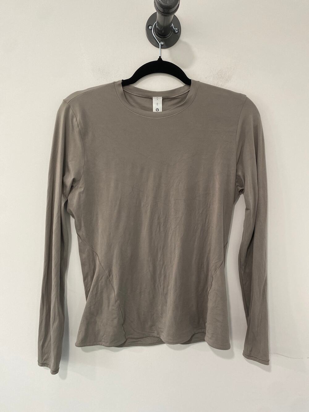 Lululemon Wundermost Ultra-Soft Nulu Crewneck Long-Sleeve Shirt Warm Ash Grey XL